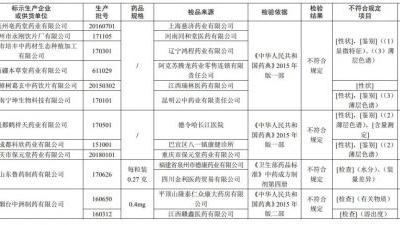 山東魯藥制藥有限公司等11家企業(yè)生產(chǎn)的12批次藥品不符合規(guī)定