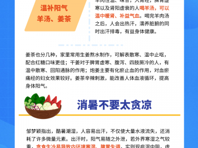 三伏天怎么吃能養生？清補為主、吃面食更營養、少喝飲料