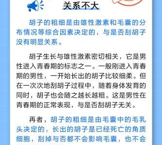 胡子會越刮越粗嗎?