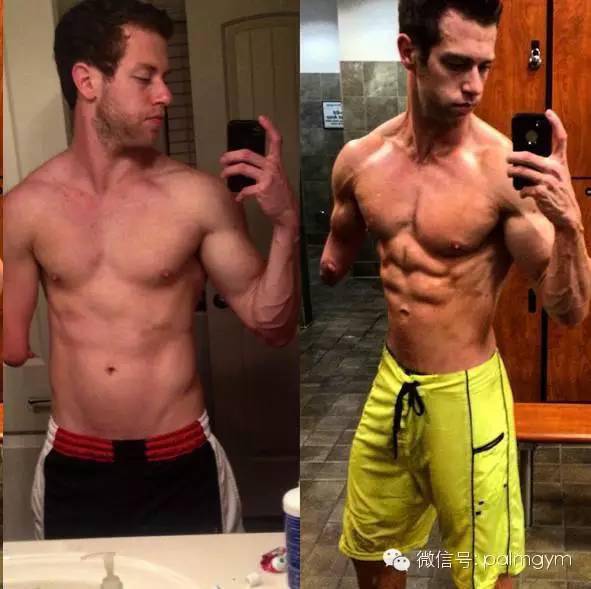 身殘志堅 天生獨臂卻練成肌肉男神