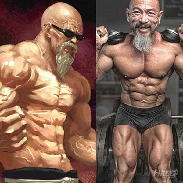 50多歲老頭迷戀“七龍珠”，瘋狂健身練成真實版龜仙人