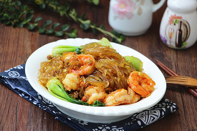 咖喱粉絲蝦的做法-咸鮮味炒菜譜-易網健康養生網 咖喱粉絲蝦的做法-咸鮮味炒菜譜