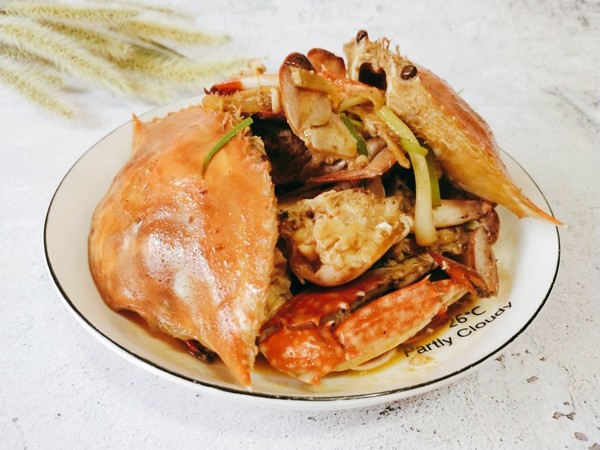 蔥姜梭子蟹的做法-咸鮮味炒菜譜