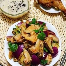 圓蔥拌假鮑魚的做法-酸辣味拌菜譜