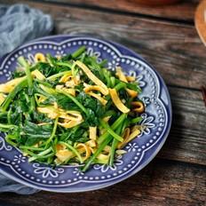 菠菜拌蛋絲的做法-家常味炒菜譜