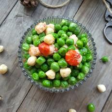 豌豆榛子小龍蝦球的做法-家常味炒菜譜