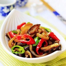 香菇炒肉皮的做法-家常味炒菜譜