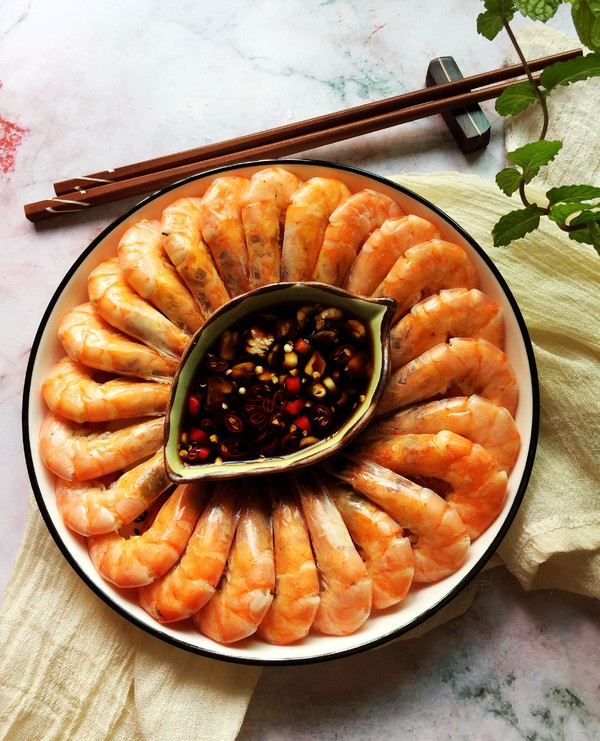 白灼蝦的做法-家常味蒸菜譜