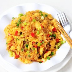 粉絲炒雞蛋的做法-家常味炒菜譜