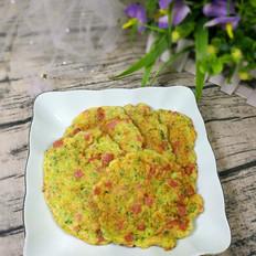 西蘭花菜餅的做法-家常味煎菜譜