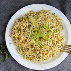 自家發的綠豆芽的做法-家常味炒菜譜