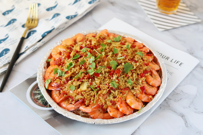 蒜蓉粉絲烤蝦的做法-蒜香味烤菜譜