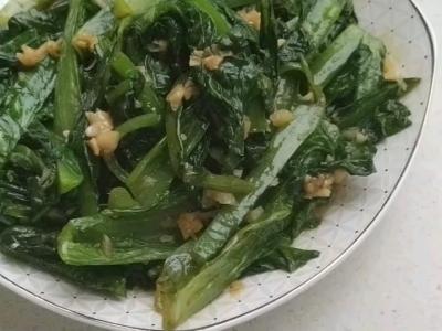 蒜香油麥菜的作法-蒜香味炒菜譜