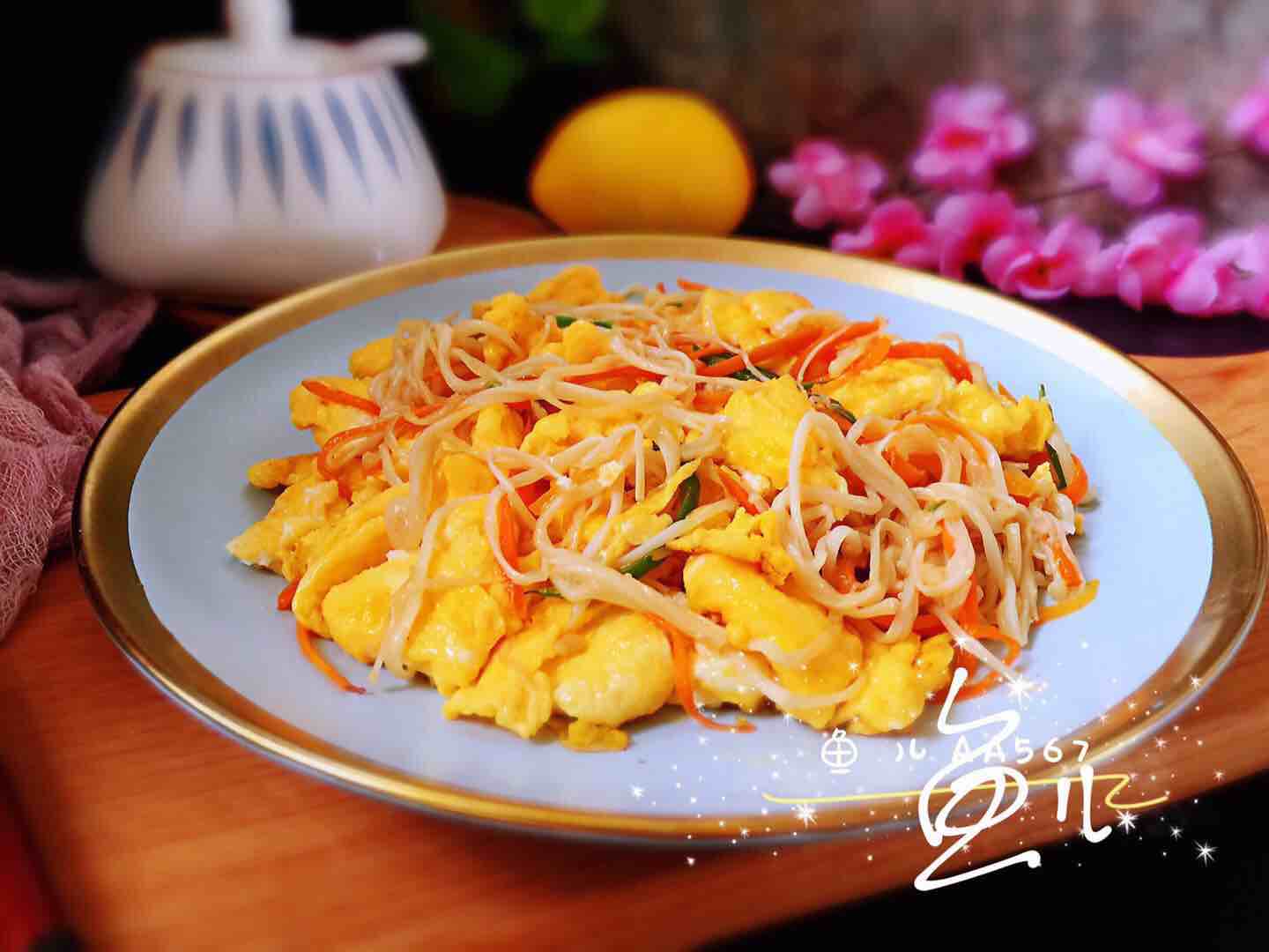 金針菇炒蛋的做法-家常味炒菜譜