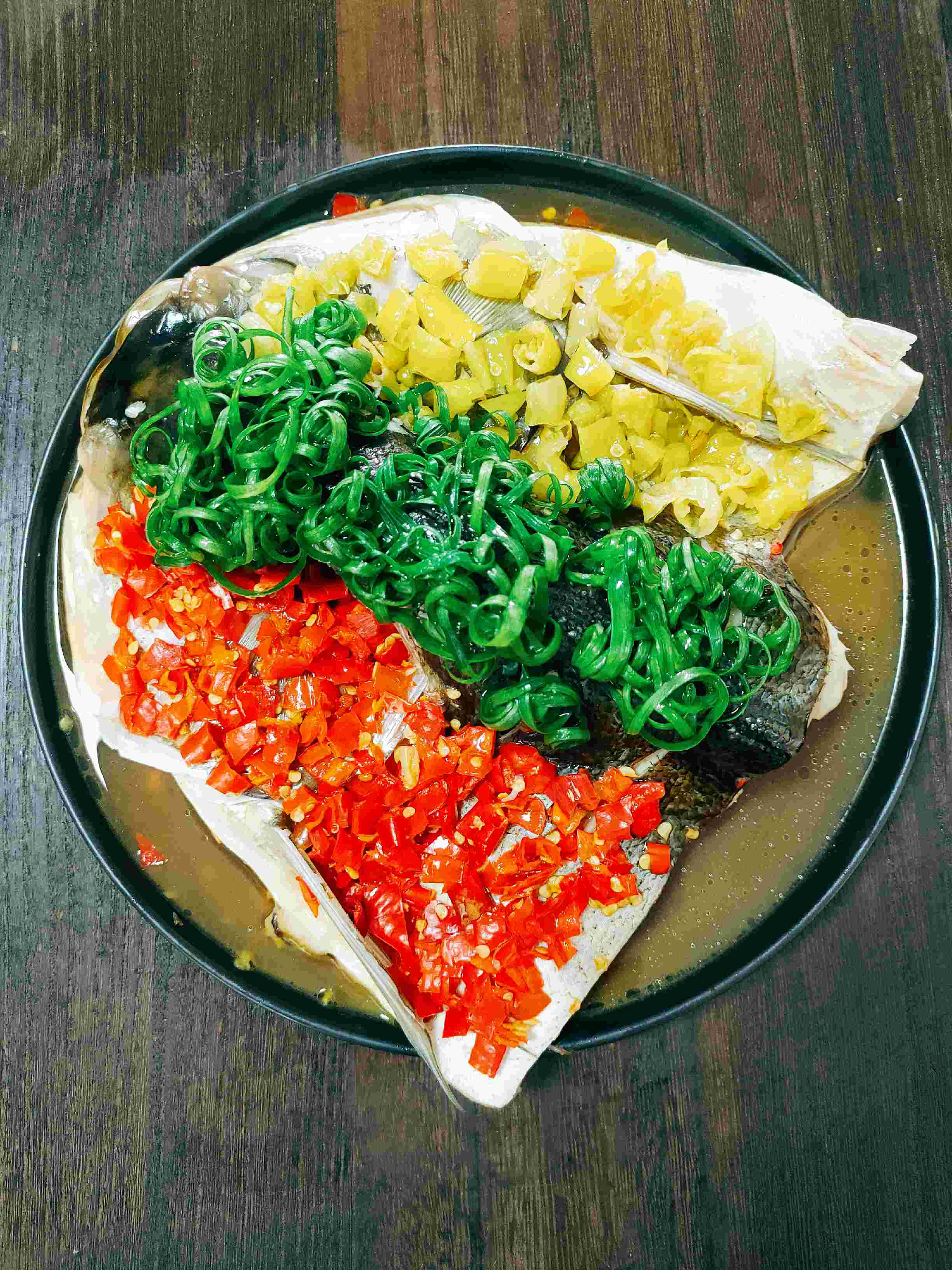 雙椒魚頭的做法-其它口味蒸菜譜