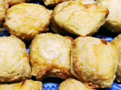 雞蛋裹油豆腐的做法-家常味炸菜譜