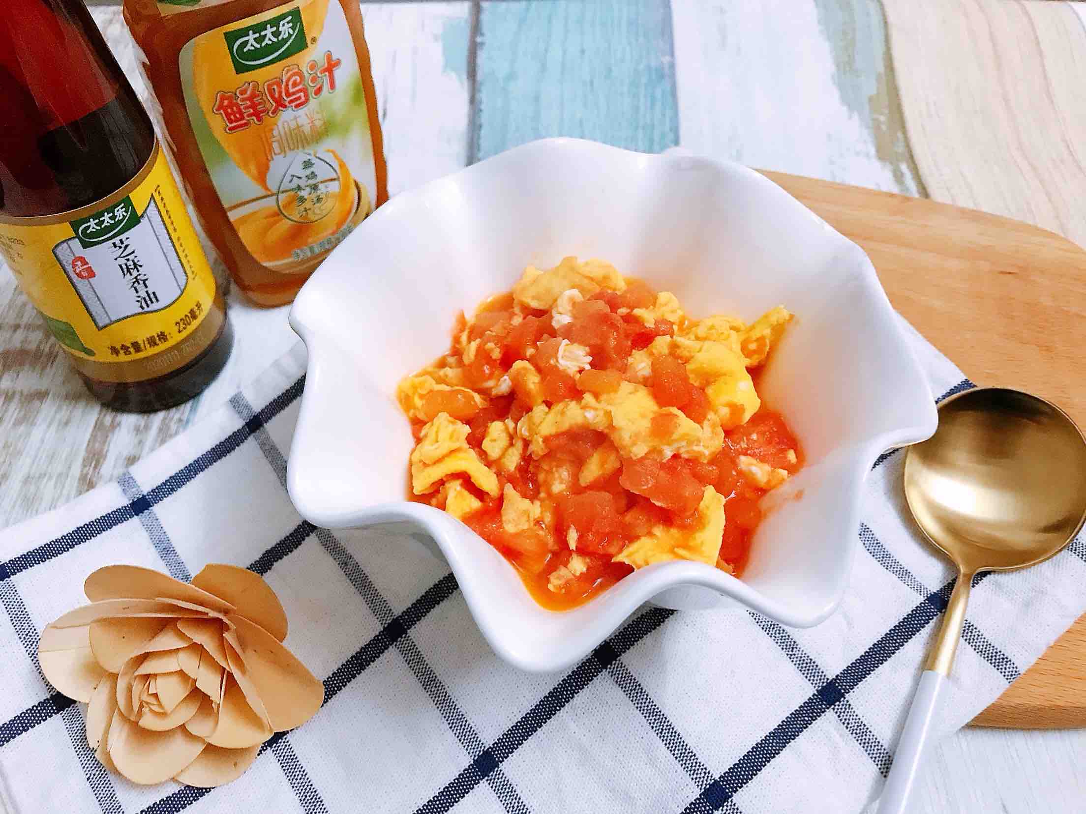 國民菜番茄炒蛋的做法-咸鮮味炒菜譜