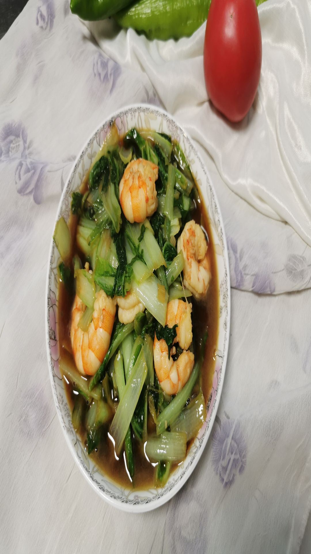 小白菜炒蝦仁的做法-咸鮮味炒菜譜