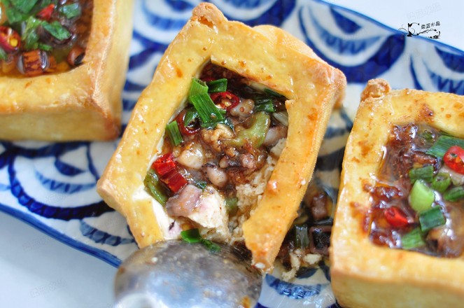 鮮味黃金豆腐盒的做法-咸鮮味烤菜譜