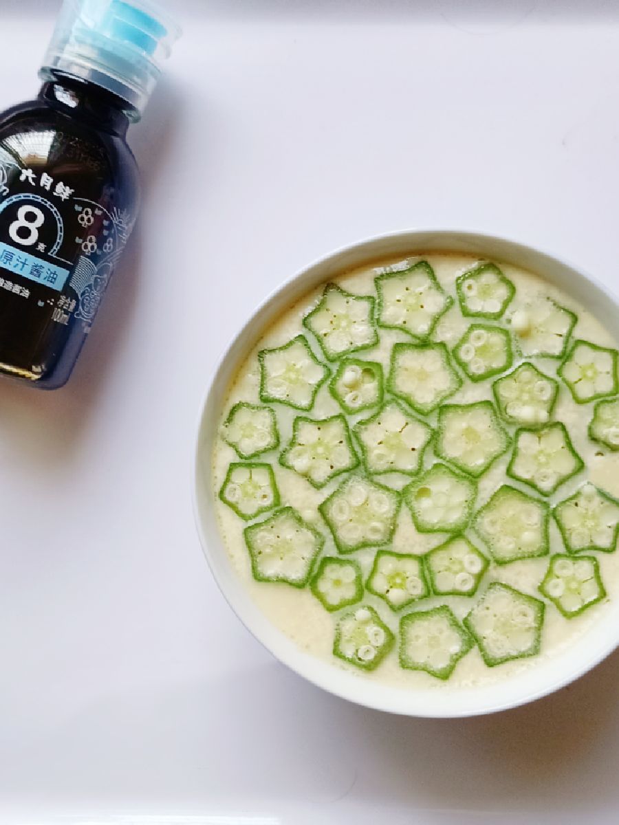 秋葵蒸蛋的做法-家常味蒸菜譜